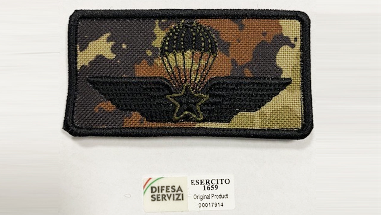 BREVETTO MILITARE PARACADUTISTI RICAMATO VEGETATO ITALIANO ORIGINALE